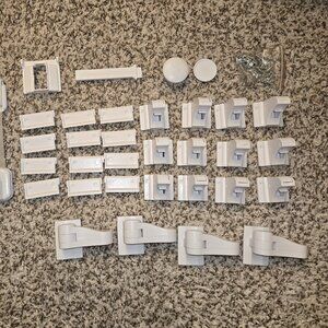 Baby Proofing Magnetic Cabinet Lock | Door Lever Lock | Safety Strap W/ 3M Tape